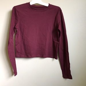 NWT Wild Fable Maroon Crop Top TShirt XS